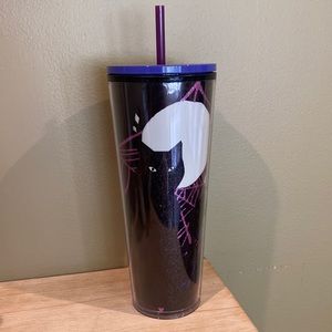 Starbucks Black Cat & Spiderweb Halloween Straw Cup